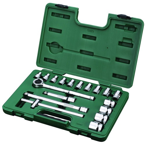 Jogo de soquete estriados de 10 a 32 mm encaixe 1/2 Jogo de soquete estriados de 10 a 32 mm encaixe 1/2