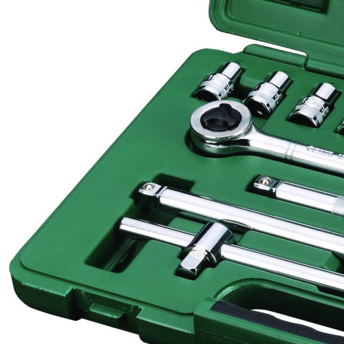 Jogo de soquete estriados de 10 a 32 mm encaixe 1/2 Jogo de soquete estriados de 10 a 32 mm encaixe 1/2