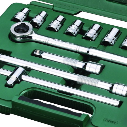 Jogo de soquete estriados de 10 a 32 mm encaixe 1/2 Jogo de soquete estriados de 10 a 32 mm encaixe 1/2