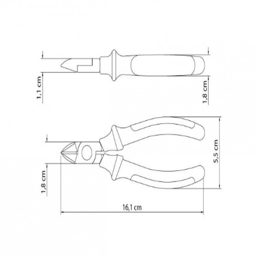 Alicate de corte diagonal isolado 6 Alicate de corte diagonal isolado 6