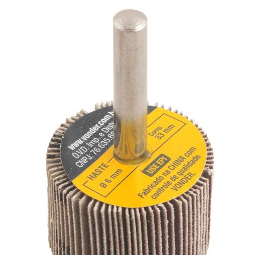 Roda de lixa 30 x 20 mm com haste grão 220 Roda de lixa 30 x 20 mm com haste grão 220