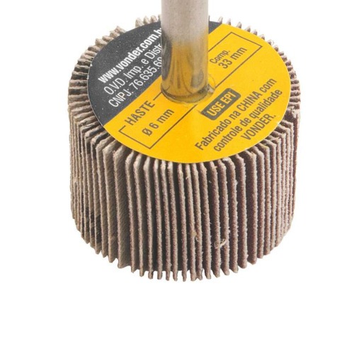 Roda de lixa 30 x 20 mm com haste grão 220 Roda de lixa 30 x 20 mm com haste grão 220