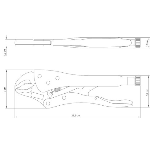Alicate de pressão mordente curvo 10 Alicate de pressão mordente curvo 10