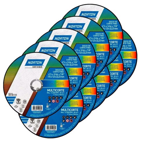 Kit 25 Discos de corte para multi materiais 4.1/2 x 3/64 x 7/8 Kit 25 Discos de corte para multi materiais 4.1/2 x 3/64 x 7/8