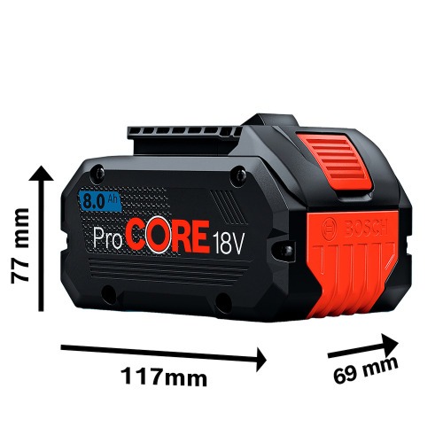Bateria íons de lítio 18V 8,0 Ah - ProCORE Bateria íons de lítio 18V 8,0 Ah - ProCORE