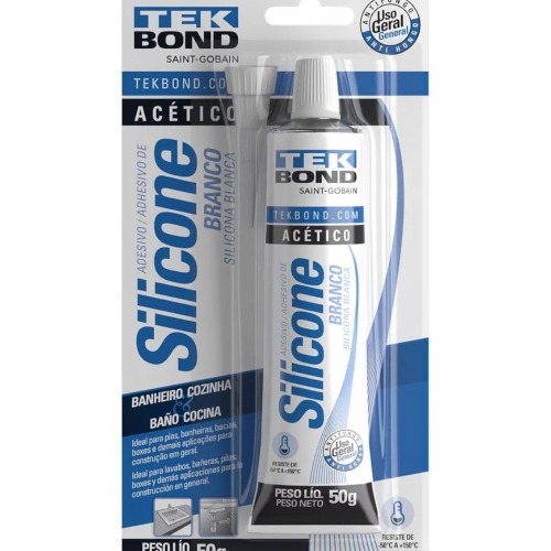 Silicone acético para vedação 50 gramas Silicone acético para vedação 50 gramas