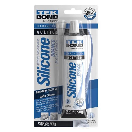 Silicone acético para vedação 50 gramas Silicone acético para vedação 50 gramas