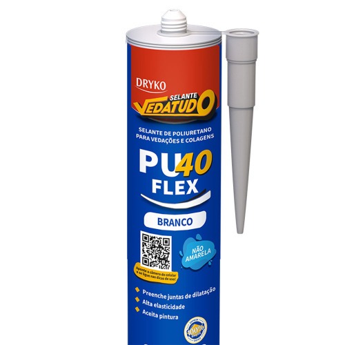 Adesivo selante PU cartucho 400g PU 40FLEX - VEDATUDO Adesivo selante PU cartucho 400g PU 40FLEX - VEDATUDO