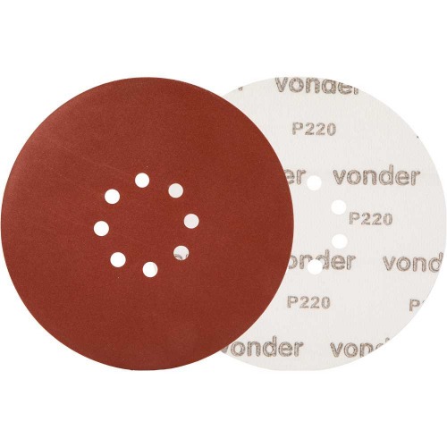 Disco de lixa com costado em pluma 225 mm grão 220 com 10 peças Disco de lixa com costado em pluma 225 mm grão 220 com 10 peças