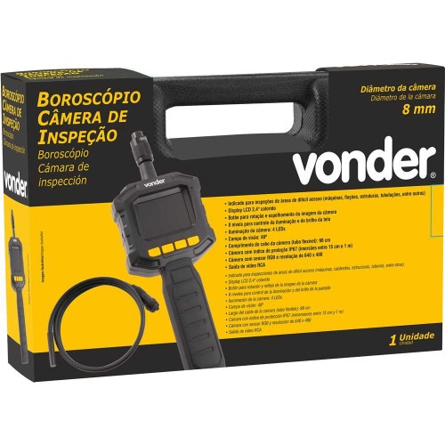 Câmera de inspeção 8 mm tela LCD 2,4 Câmera de inspeção 8 mm tela LCD 2,4