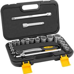 Jogo de soquete estriado 8 a 32 mm encaixe 1/2 Jogo de soquete estriado 8 a 32 mm encaixe 1/2