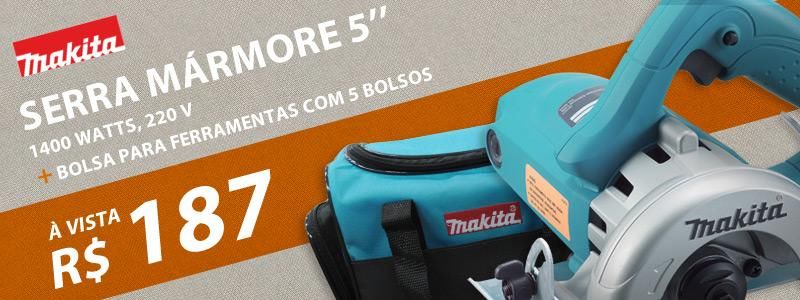 Serra mármore 5´´ 1400 watts, 220v + Bolsa para ferramentas com 5 bolsos