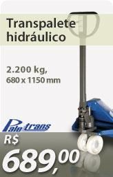 Transpalete hidráulico garfo largo 2.200 kg 680 x 1150 mm - TM2220RS-N - Paletrans Transpalete hidráulico garfo largo 2.200 kg 680 x 1150 mm - TM2220RS-N - Paletrans