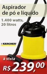 Aspirador de p&oacute; e l&iacute;quido 1.400 watts 20 litros - A2214 - Karcher