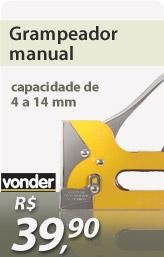 Grampeador manual em chapa de aço pintado capacidade de 4 a 14 mm - Vonder Grampeador manual em chapa de aço pintado capacidade de 4 a 14 mm - Vonder