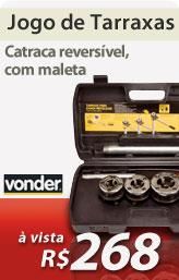 Jogo de tarraxas para canos met&aacute;licos catraca revers&iacute;vel rosca com maleta - BSPT - Vonder