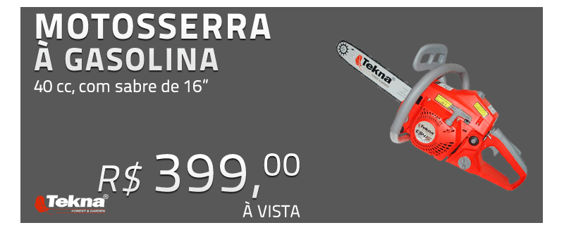 Motosserra &agrave; gasolina 40 cc com sabre de 16