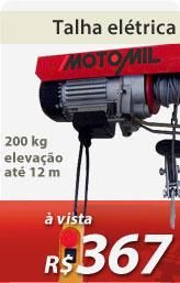 Talha el&eacute;trica capacidade para 200 kg eleva&ccedil;&atilde;o de at&eacute; 12 metros - HA101&nbsp;-&nbsp;Motomil
