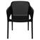 Cadeira em polipropileno e fibra de vidro preta - Gabriela