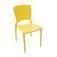 Cadeira em polipropileno e fibra de vidro amarela - SAFIRA