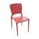 Cadeira em polipropileno e fibra de vidro vermelha - SAFIRA