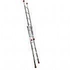 Escada de alum�nio extens�vel 2x6 degraus 2,10 x 3,30 m - MODELO 3 em 1