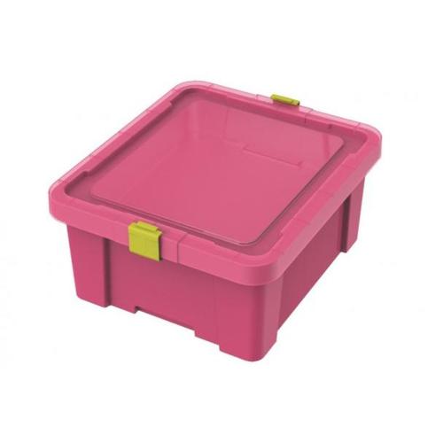 Caixa em polipropileno 416 x 355 x 180 mm rosa Caixa em polipropileno 416 x 355 x 180 mm rosa