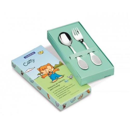 Jogo de talheres infantil com 2 peças Jogo de talheres infantil com 2 peças