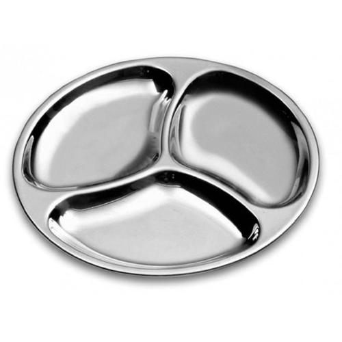 Prato para couvert em aço inox 3 divisões Prato para couvert em aço inox 3 divisões