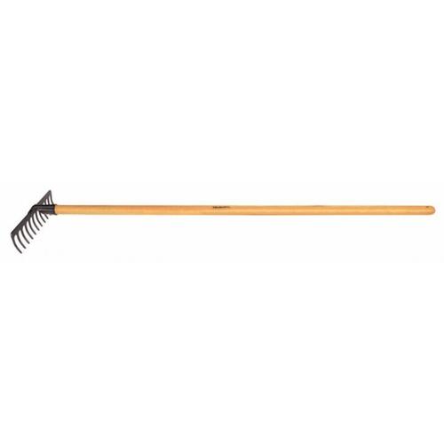 Ancinho metálico curvo com 14 dentes cabo de madeira 150 cm Ancinho metálico curvo com 14 dentes cabo de madeira 150 cm