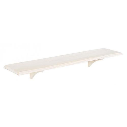 Prateleira reta em madeira pinus 60 x 20 cm branca Prateleira reta em madeira pinus 60 x 20 cm branca