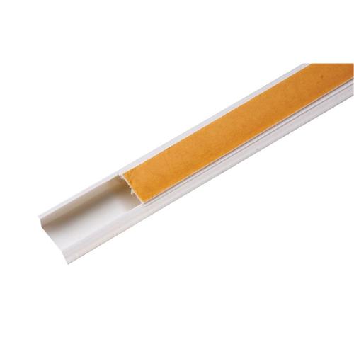 Canaleta 40 x 20 x 2000 mm com fita dupla face e divisória cor branco palha Canaleta 40 x 20 x 2000 mm com fita dupla face e divisória cor branco palha