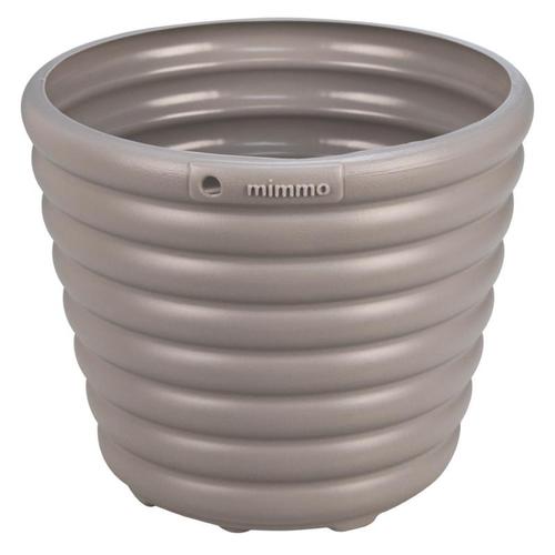 Cachepô para flores em plástico cinza 1,7 litros - Mimmo Cachepô para flores em plástico cinza 1,7 litros - Mimmo