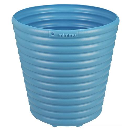 Cachepô para flores em plástico azul 5,5 litros - Mimmo Cachepô para flores em plástico azul 5,5 litros - Mimmo