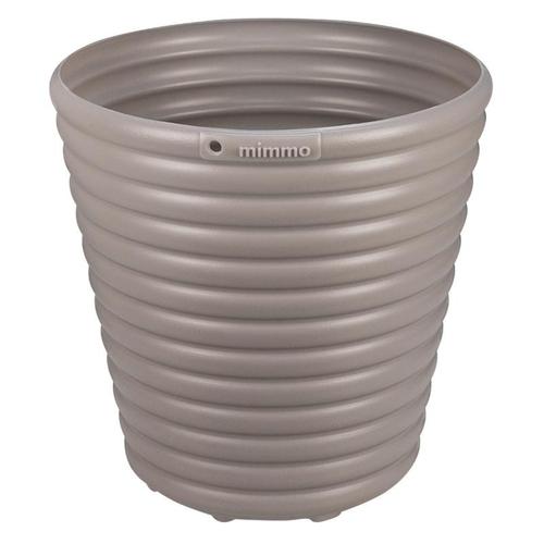 Cachepô para flores em plástico cinza 5,5 litros - Mimmo Cachepô para flores em plástico cinza 5,5 litros - Mimmo