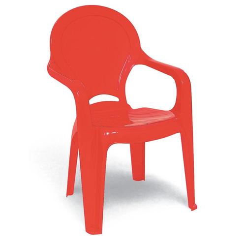 Cadeira com braços vermelho - TiqueTaque Cadeira com braços vermelho - TiqueTaque