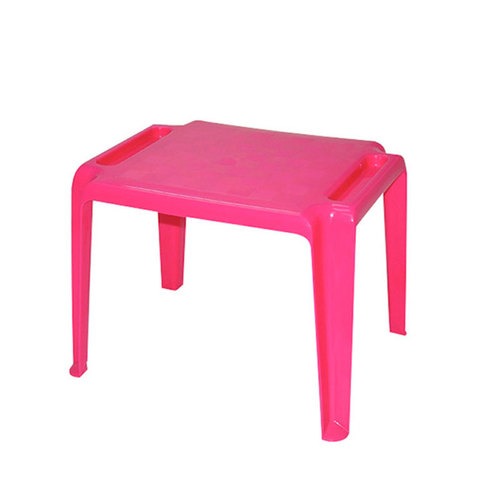 Mesa de plástico infantil 650 x 500 x 460 mm rosa - Dona Chica Mesa de plástico infantil 650 x 500 x 460 mm rosa - Dona Chica