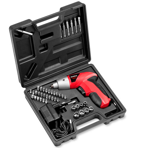 Parafusadeira a bateria 4,8 V com maleta e 44 acessórios - FPF-05M Parafusadeira a bateria 4,8 V com maleta e 44 acessórios - FPF-05M