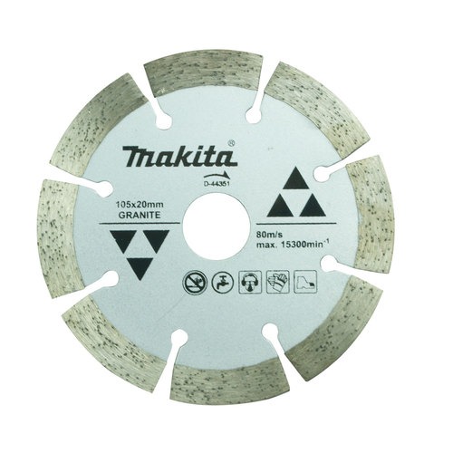 Disco diamantado corte a seco 105 mm segmentado para mármores e granito- D-44351 Disco diamantado corte a seco 105 mm segmentado para mármores e granito- D-44351