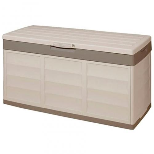 Baú marrom e bege com capacidade de 305 litros 53 x 120 x 61 cm - PACK AND GO Baú marrom e bege com capacidade de 305 litros 53 x 120 x 61 cm - PACK AND GO