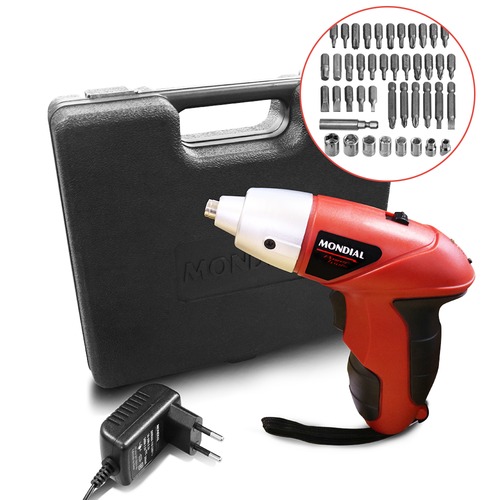 Parafusadeira a bateria 4,8 V com maleta e 44 acessórios - FPF-05M Parafusadeira a bateria 4,8 V com maleta e 44 acessórios - FPF-05M