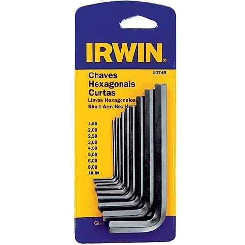 Jogo de chave allen 1,5 a 10 mm com 9 peças Jogo de chave allen 1,5 a 10 mm com 9 peças