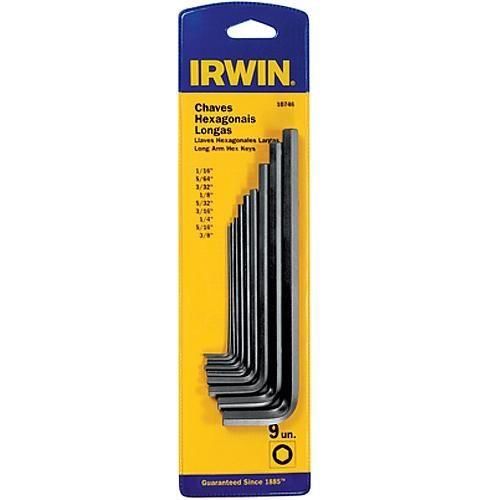 Jogo de chave allen longa 1,5 a 10 mm com 9 peças Jogo de chave allen longa 1,5 a 10 mm com 9 peças