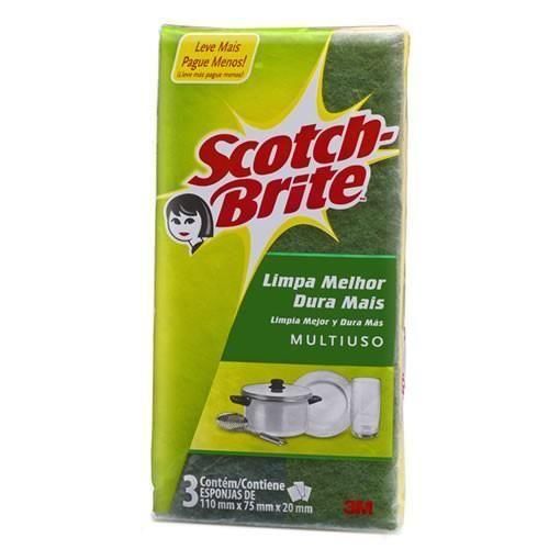 Esponja de limpeza verde e amarela - SCOTCH-BRITE Esponja de limpeza verde e amarela - SCOTCH-BRITE