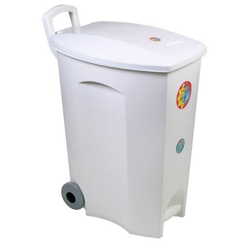 Lixeira com pedal e roda 90 litros Lixeira com pedal e roda 90 litros