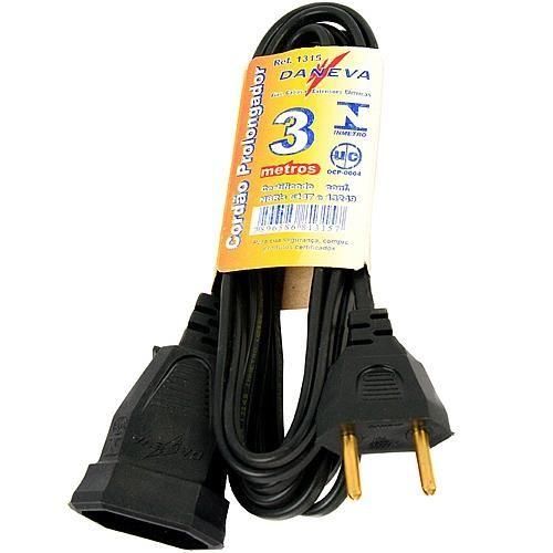 Extensão elétrica de 3 metros - 2 x 0,75 mm² Extensão elétrica de 3 metros - 2 x 0,75 mm²