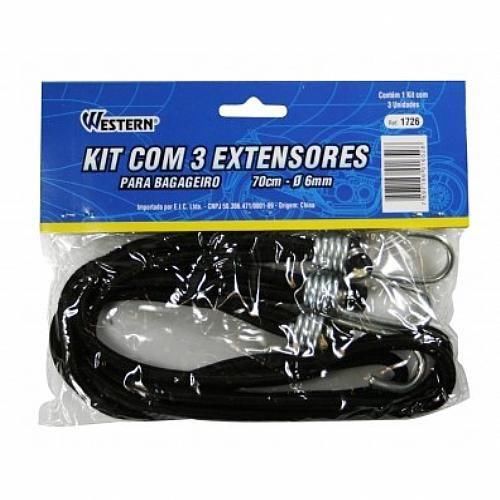 Extensor elástico para carga 0,70 metros com 3 peças - 1726 Extensor elástico para carga 0,70 metros com 3 peças - 1726