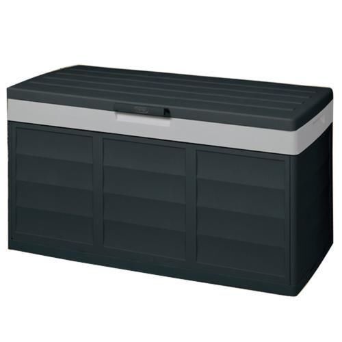 Baú preto e cinza com capacidade de 305 litros 59 x 118 x 53 cm - PACK AND GO Baú preto e cinza com capacidade de 305 litros 59 x 118 x 53 cm - PACK AND GO