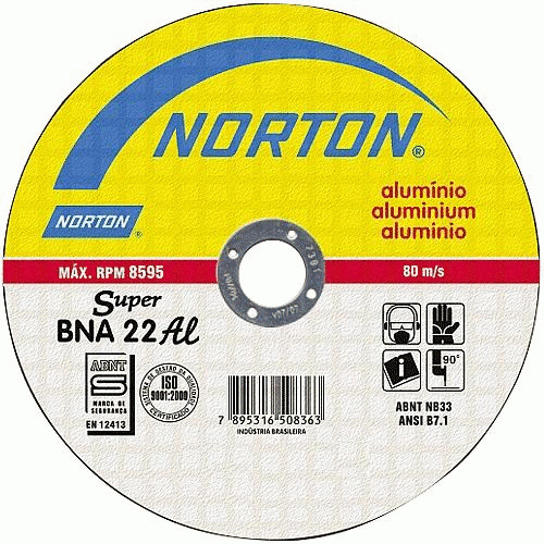 Disco de corte para alumínio 178 x 2 x 22 mm - BNA22 Disco de corte para alumínio 178 x 2 x 22 mm - BNA22