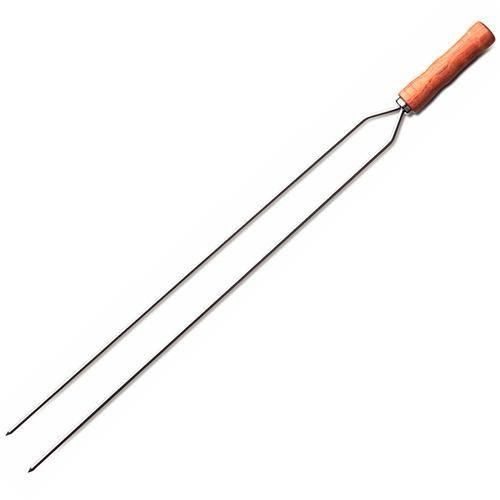 Espeto duplo para churrasco em aço inox Espeto duplo para churrasco em aço inox